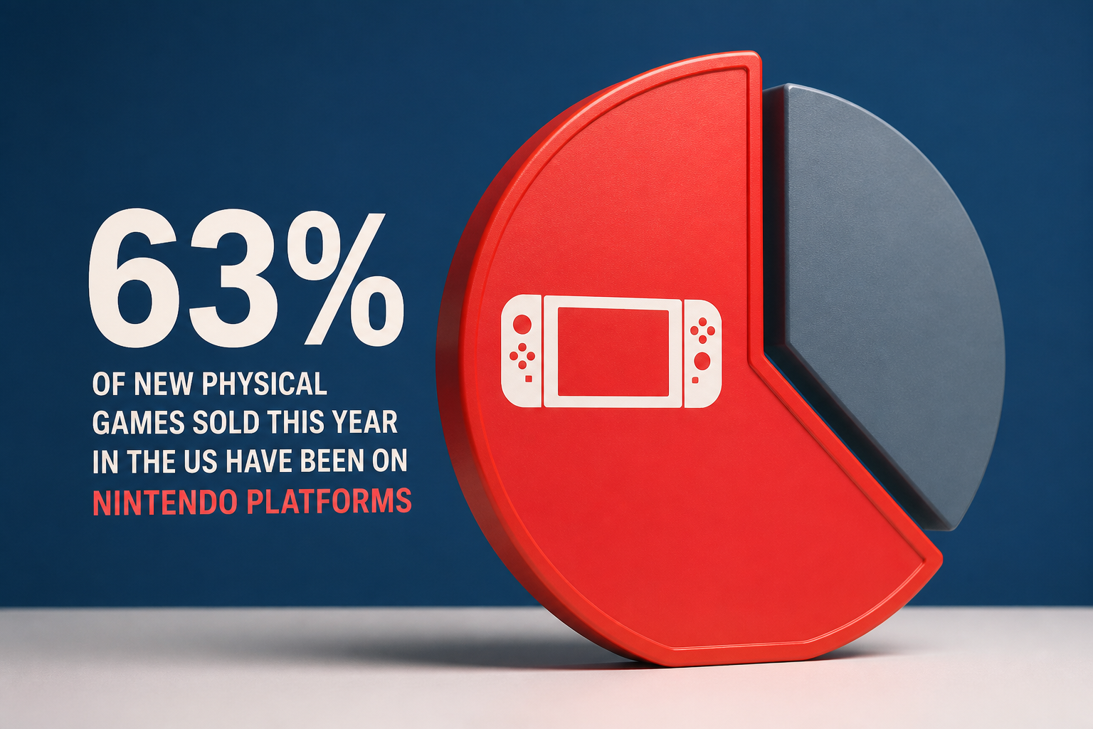 63% of new physical games sold this year in the US have been on Nintendo platforms