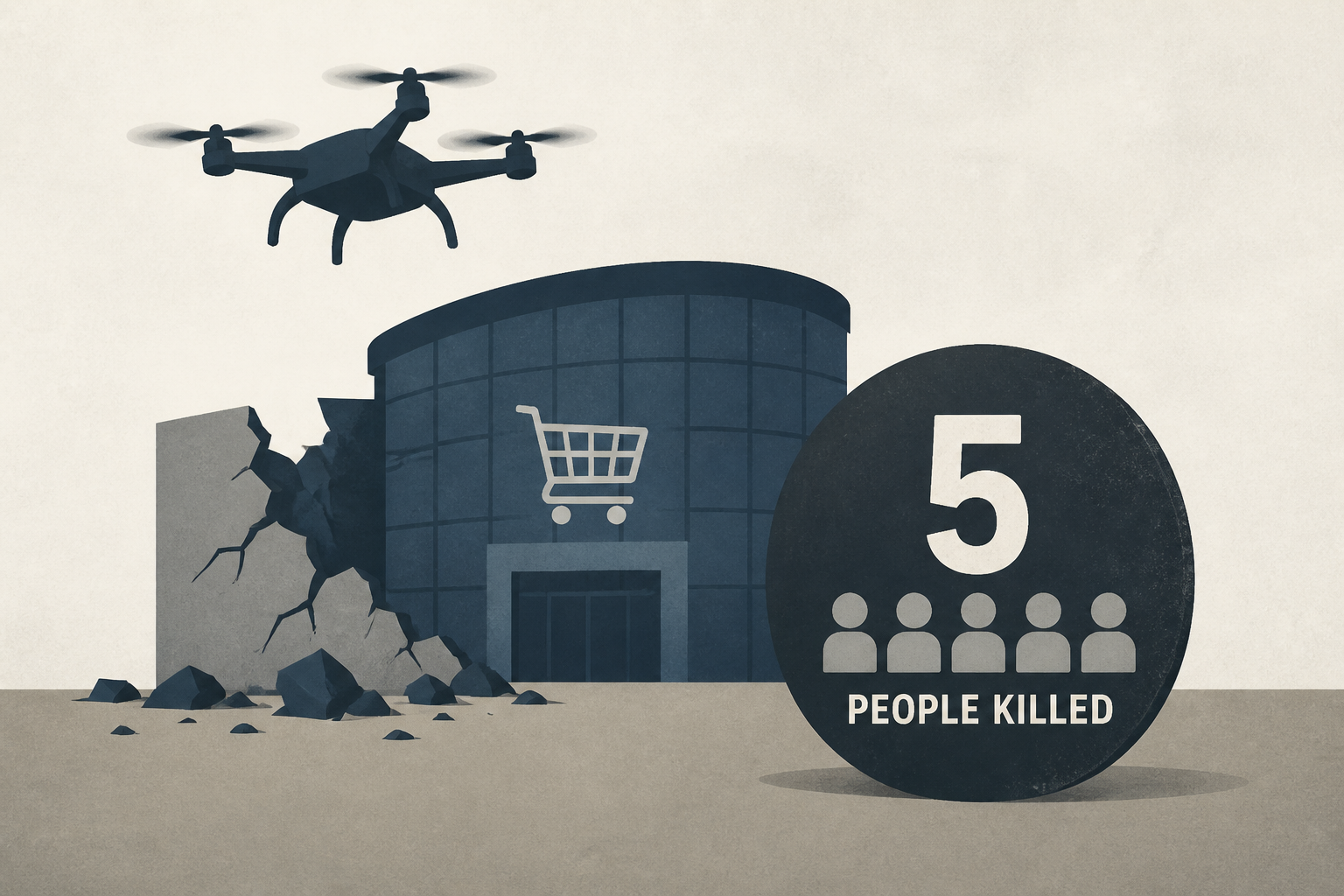 Russian and Ukrainian attacks kill 5 people a day after shopping mall drone strike