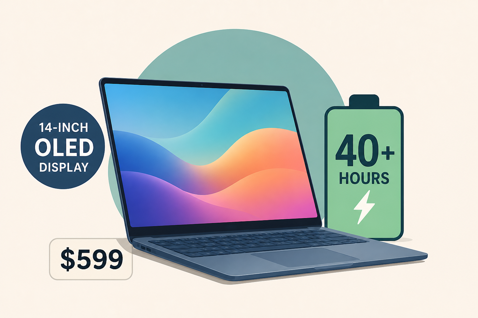 HP's new $599 MacBook Neo rival available with a 14-inch OLED display and over 40 hours battery life