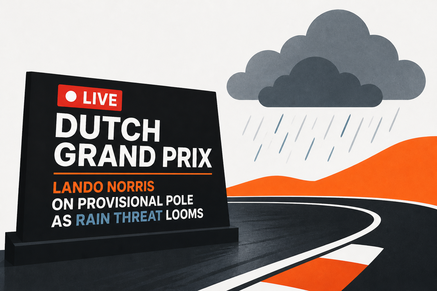 LIVE: F1 Dutch Grand Prix updates - Lando Norris on provisional pole as rain threat looms