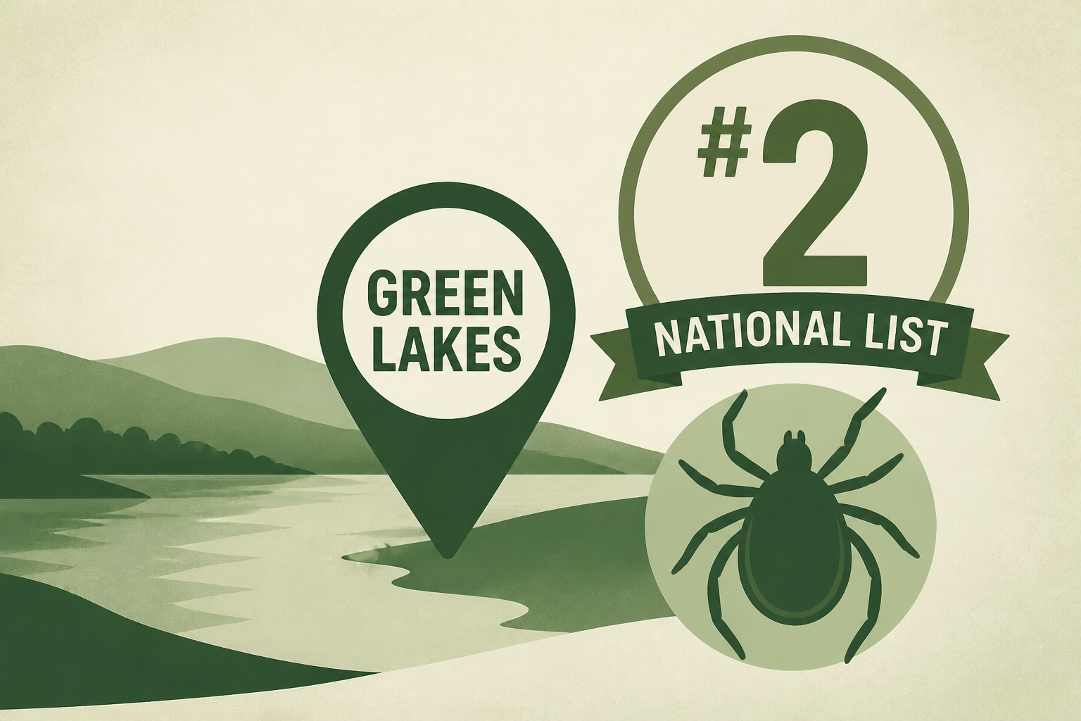 Green Lakes ranks second on national list for tick-borne illness concerns