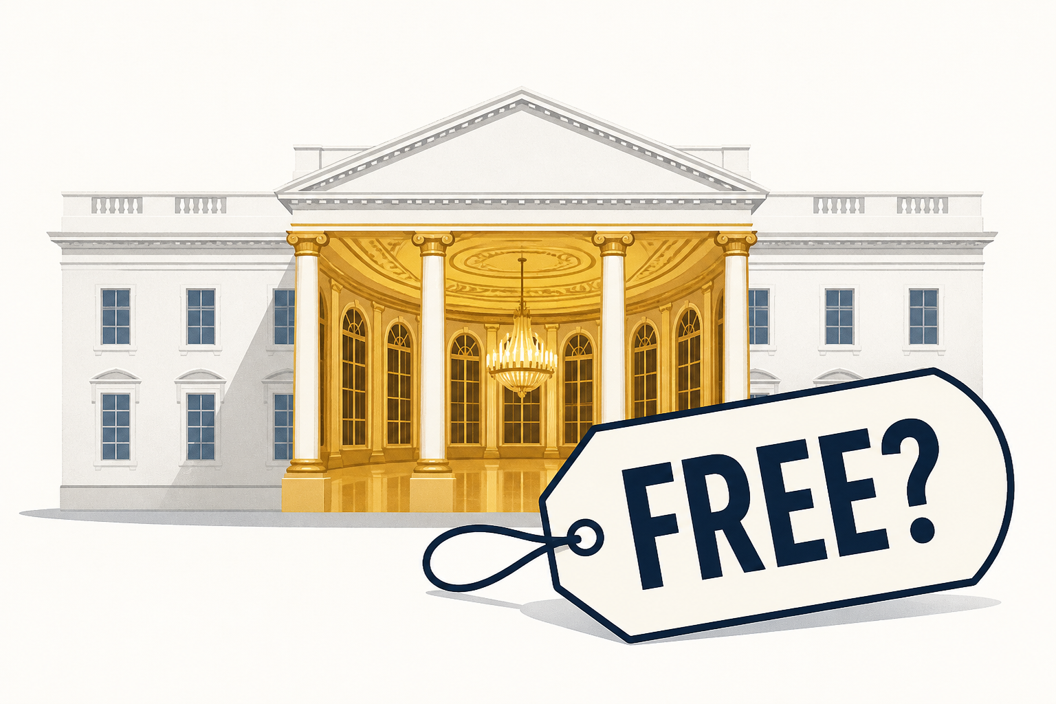 Trump Claims White House Ballroom Is Free For Taxpayers (Again)-Despite Other Evidence