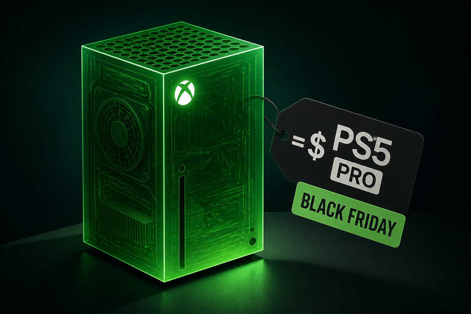 That limited edition green see-through Xbox Series X reportedly costs as much as a PS5 Pro, and releases on Black Friday