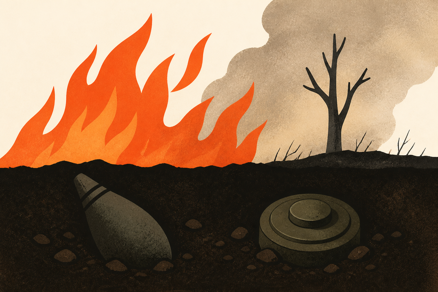 European wildfires expose, detonate buried bombs and mines from past wars