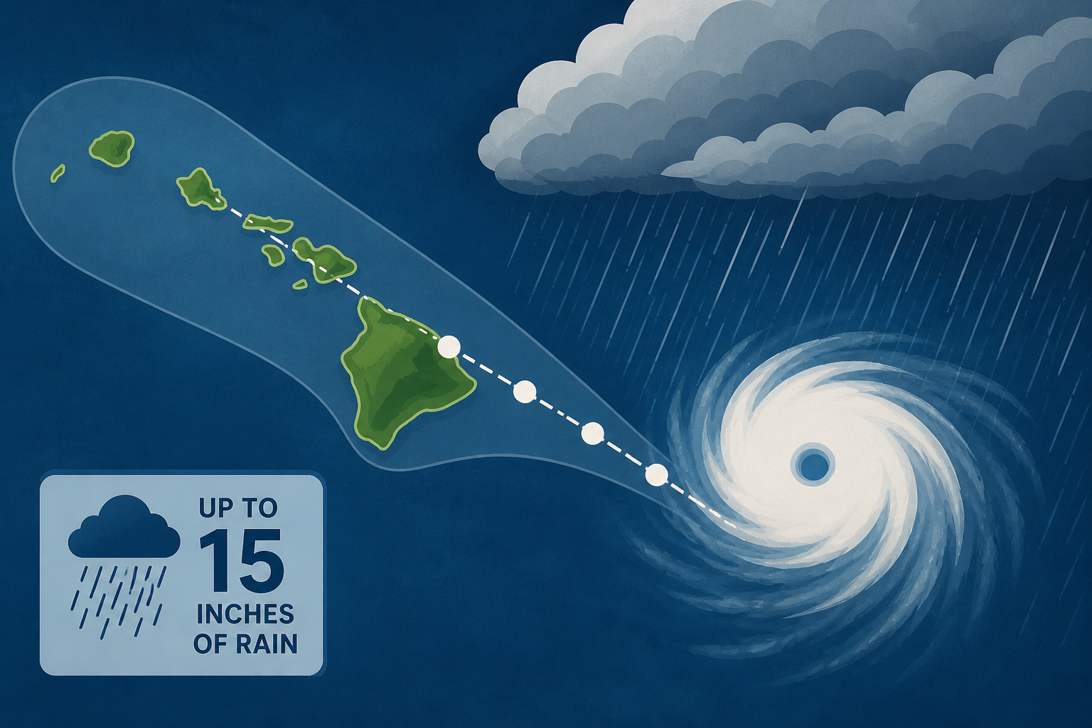 Tropical Storm Moke expected to bring up to 15 inches of rain in Hawaii: Maps and projected path
