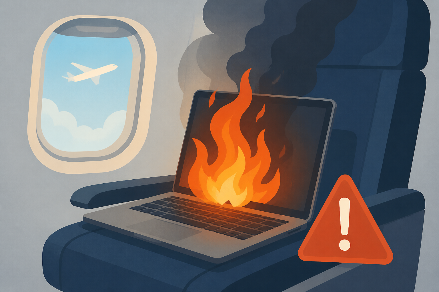 Pilot reports possible burn injuries after passenger's laptop catches fire on American Airlines flight