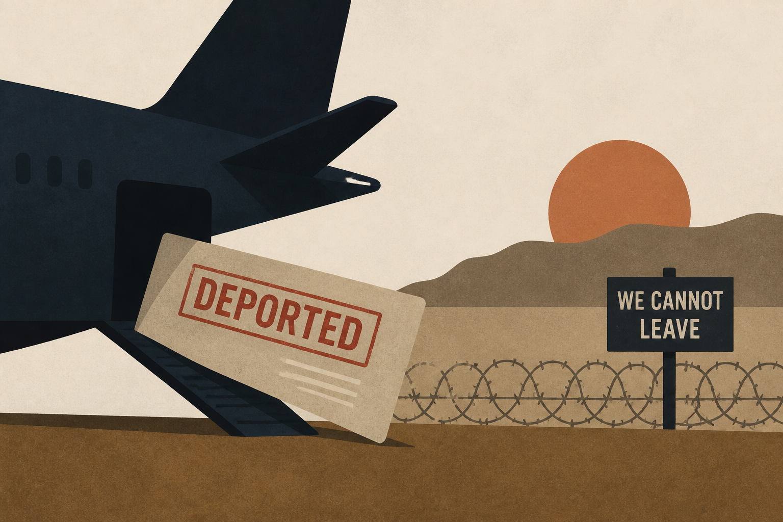 Men describe being deported by U.S. to dangerous African nation: "We cannot leave"