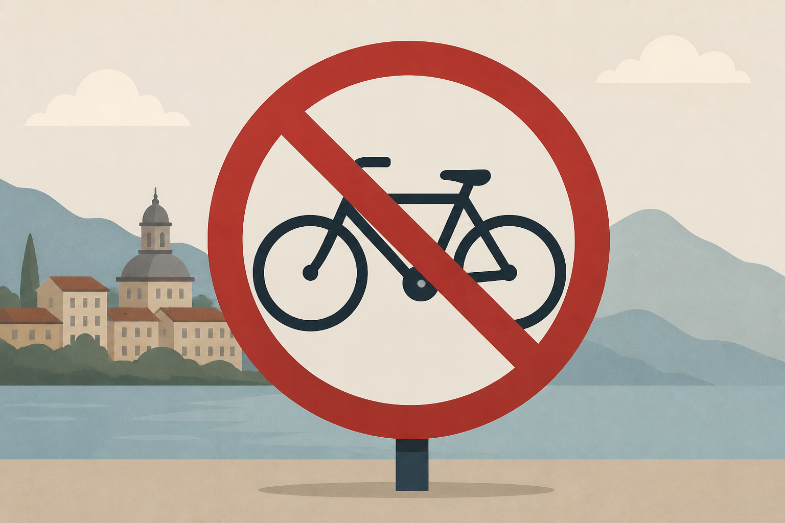 Mayor of Como, Italy, bans bikes after he was hit by one