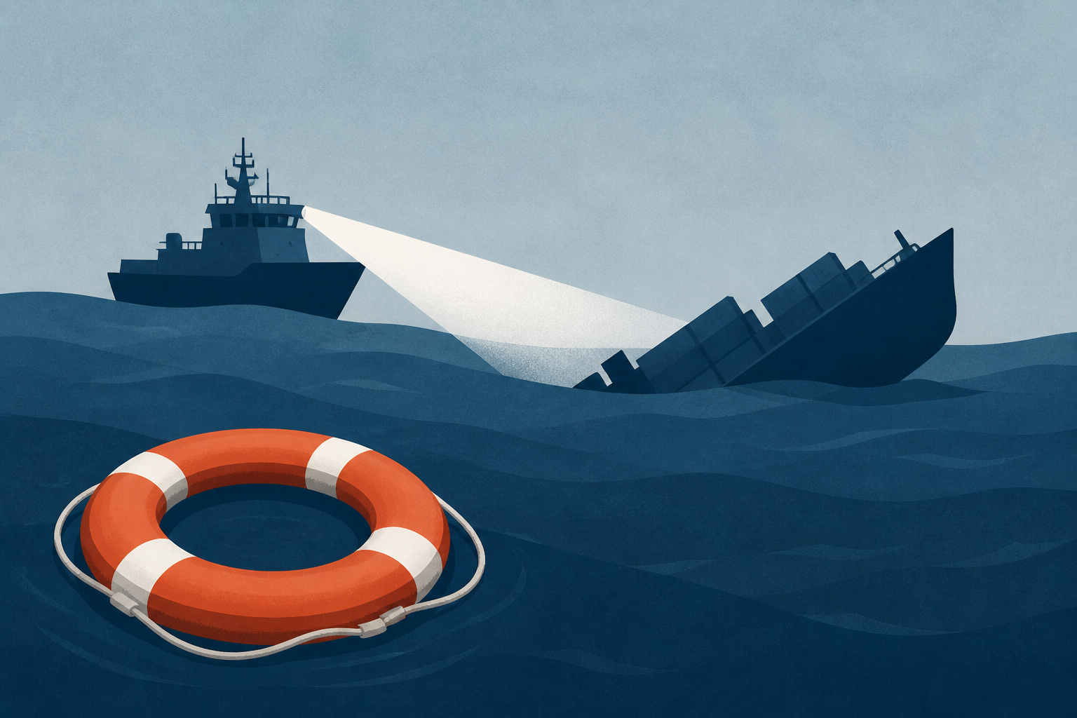 Search resumes for 22 crew after cargo ship sinks off India