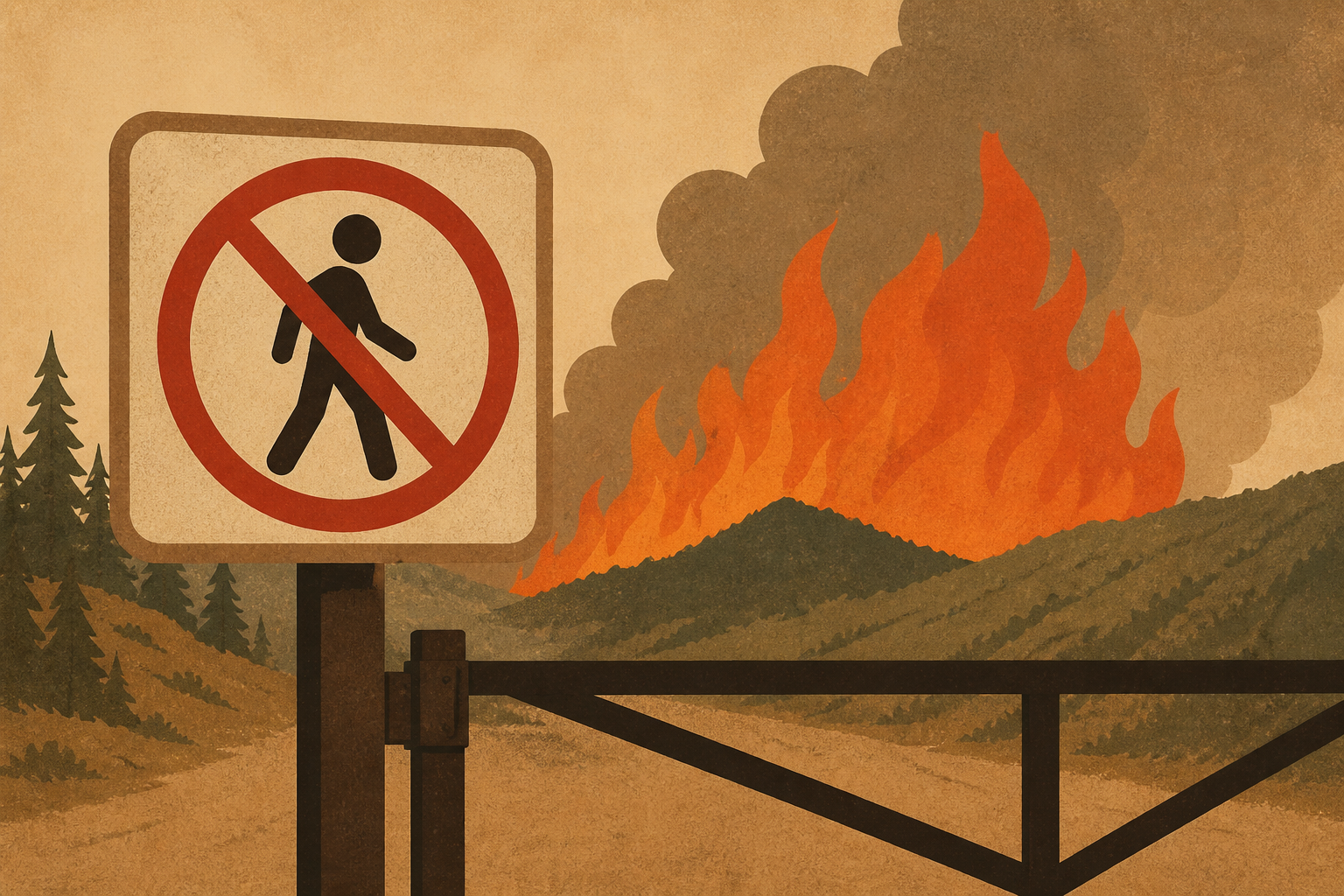 Frijoles Fire holds mostly steady; fire officials say trespassers tried to enter camp
