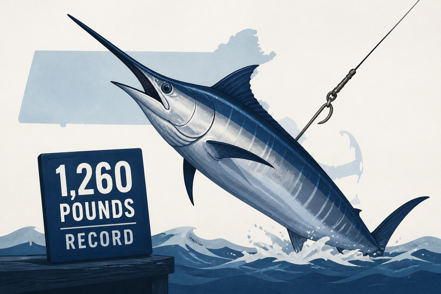 Massachusetts fishermen reel in 1,260-pound record Atlantic blue marlin