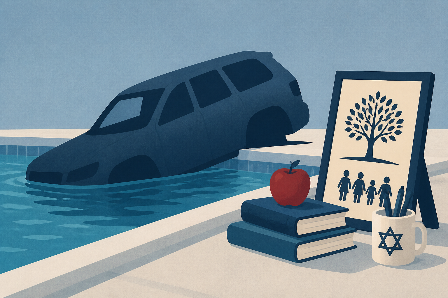 Driver who died crashing SUV into Long Island pool ID'd as beloved Jewish teacher, mom of 4