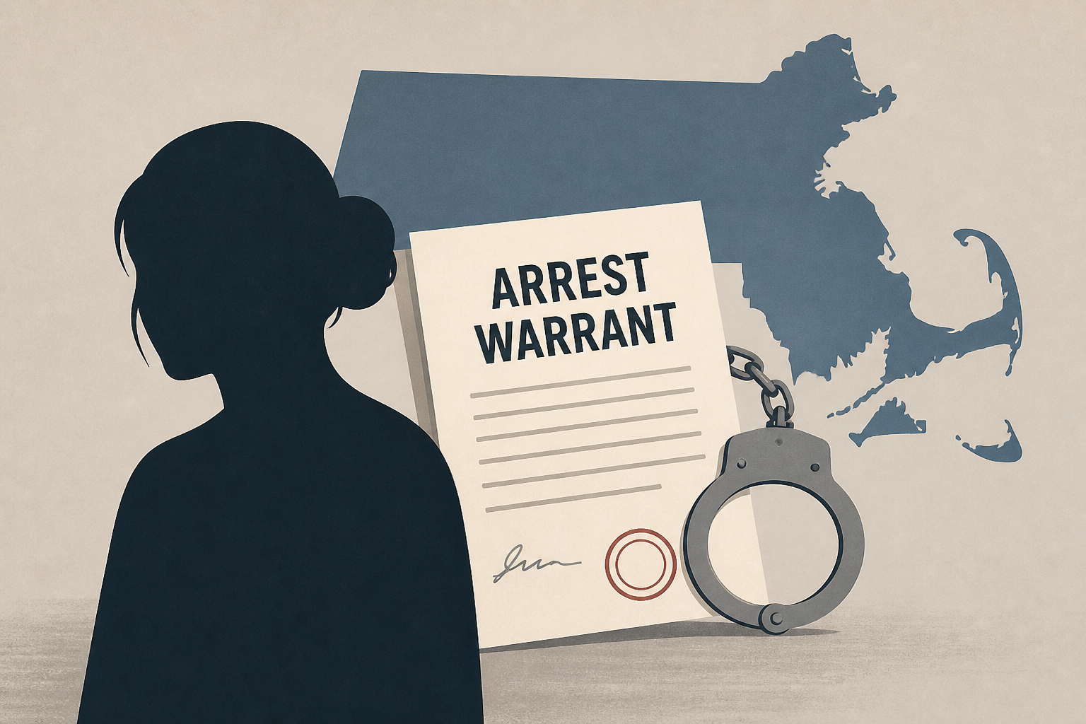 Arrest warrant issued for wife of Massachusetts officer found dead at home