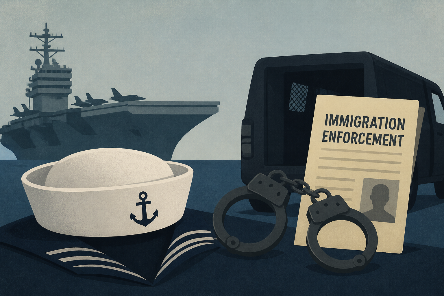 U.S. Navy sailor on USS Lincoln says dad was arrested by immigration officials