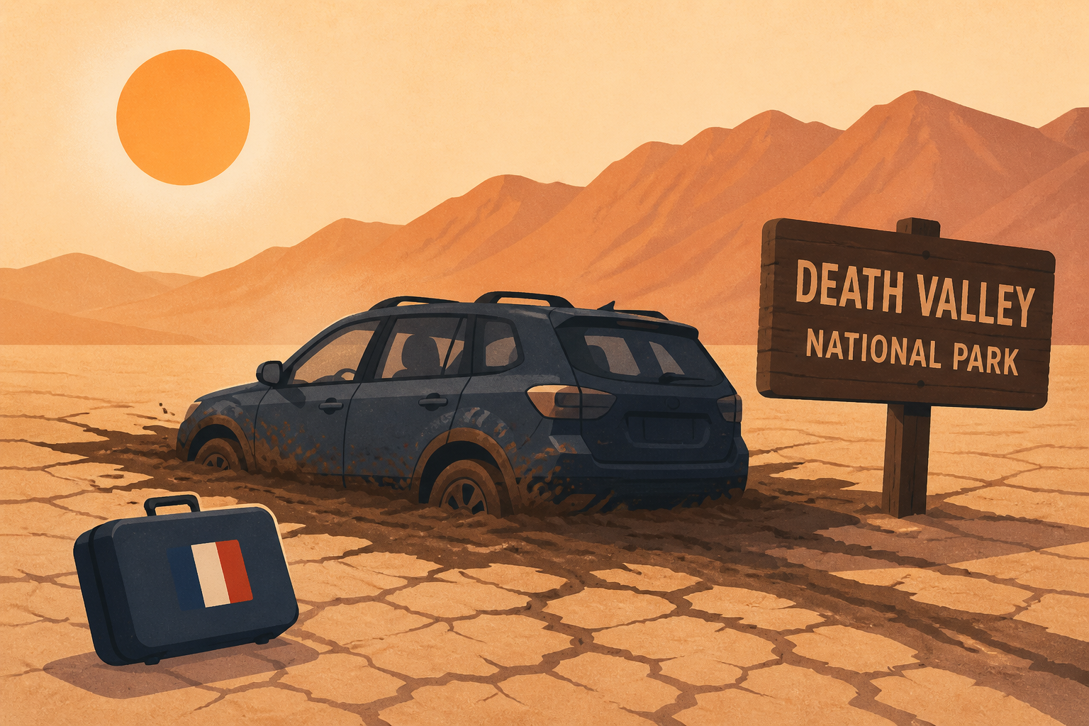 French tourist dies in Death Valley heat after vehicle gets stuck in mud