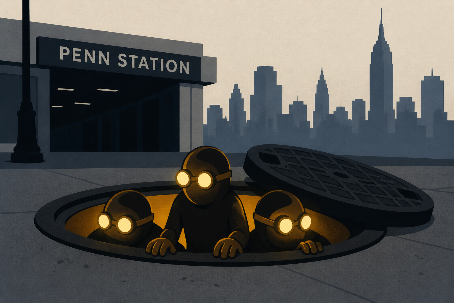 New video shows trio of 'mole people' emerge from NYC manhole near Penn Station