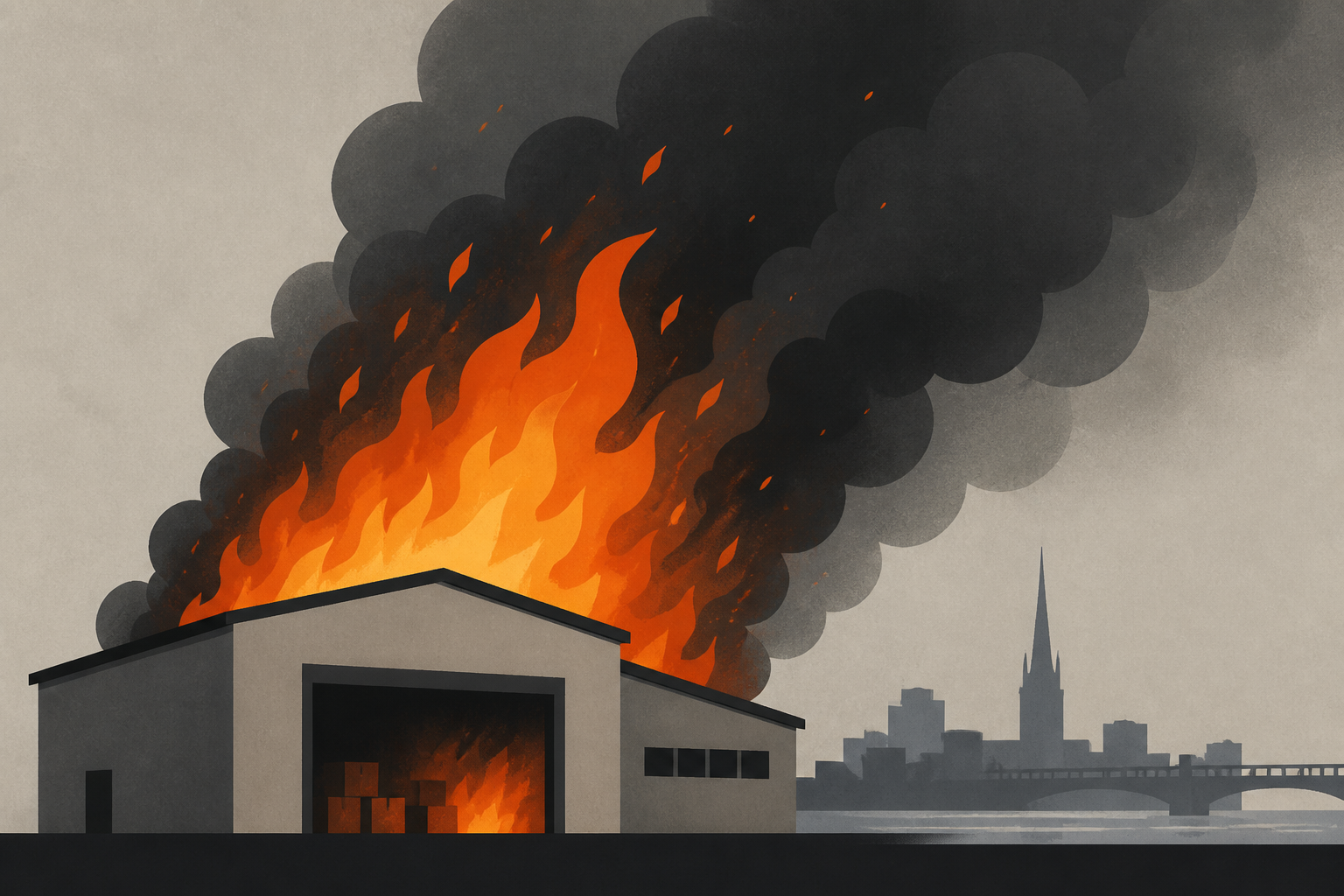 Massive fire breaks out at warehouse in St. Petersburg - media