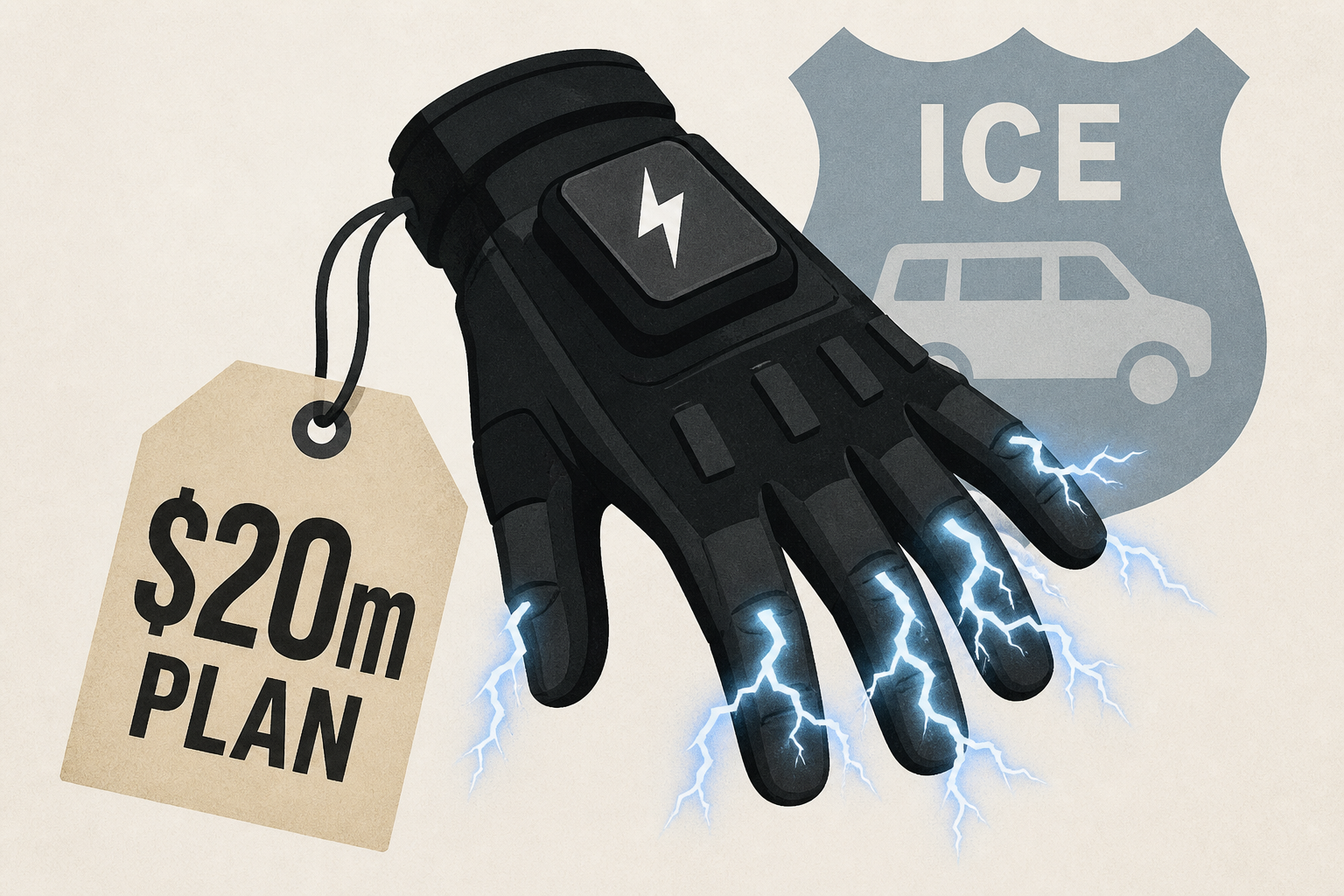 Alarm over $20m plan to supply ICE officers with electric-shock gloves