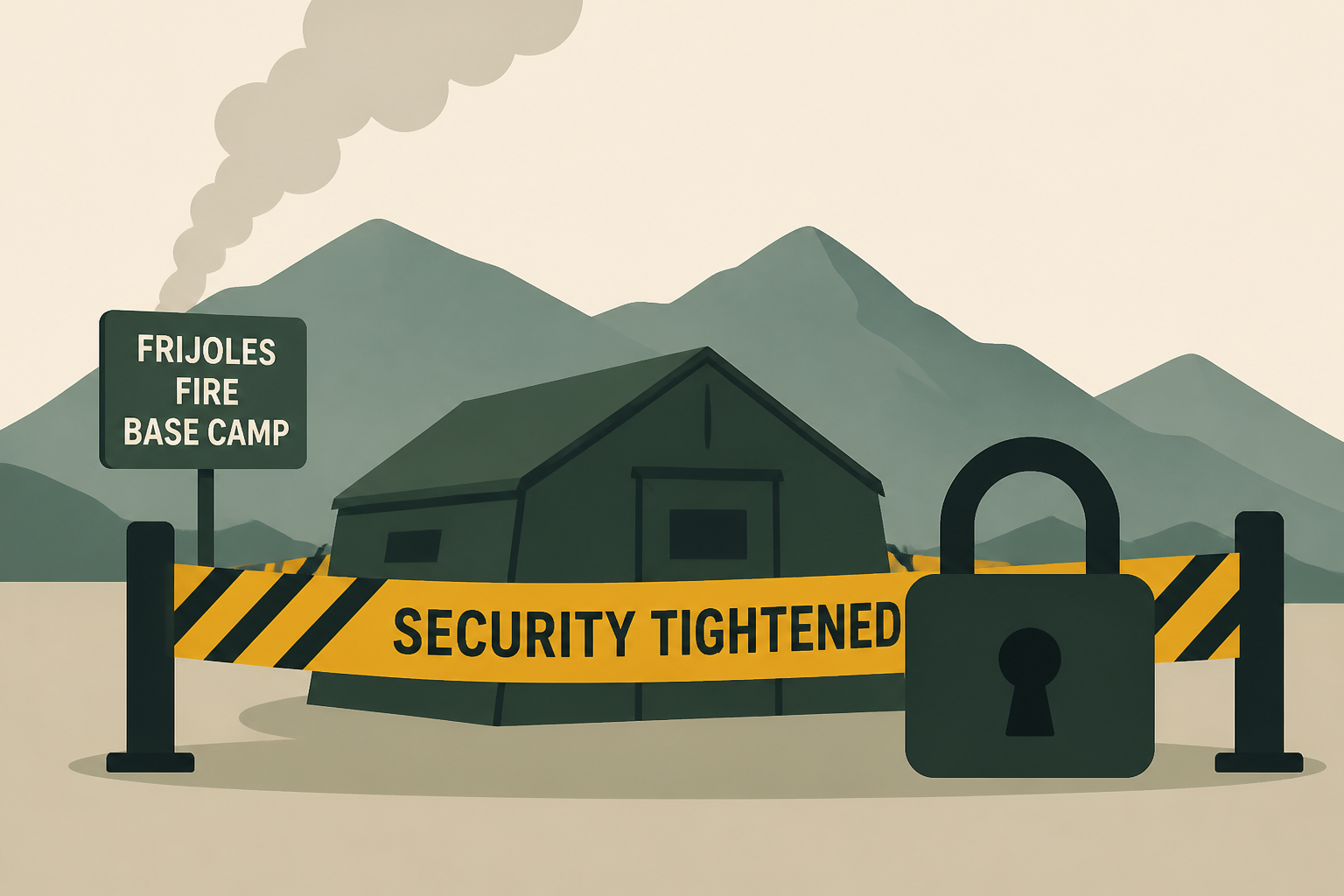Security tightened after intruders target Frijoles Fire base camp