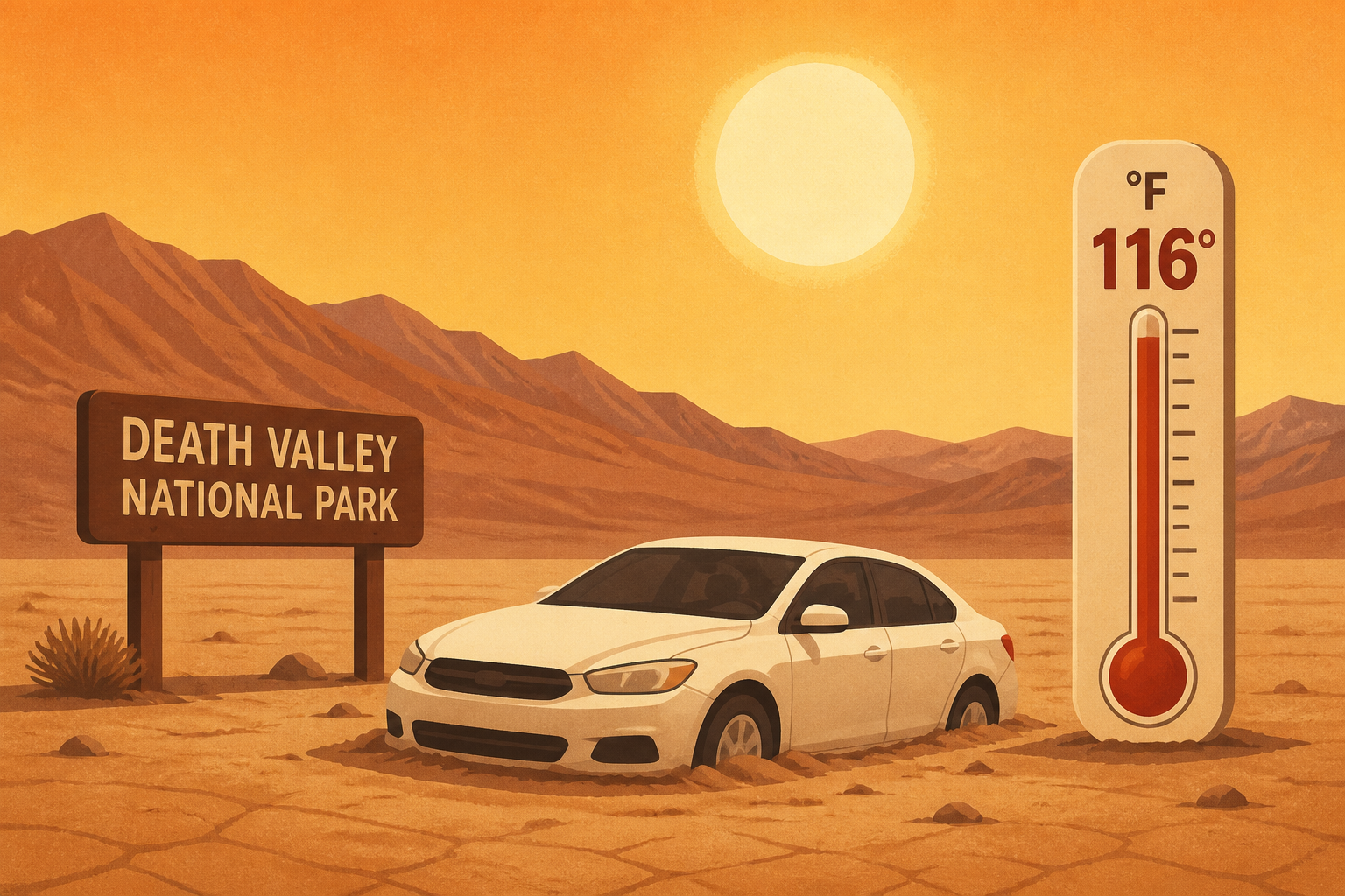 Tourist dies in Death Valley National Park after car gets stuck in 116-degree heat