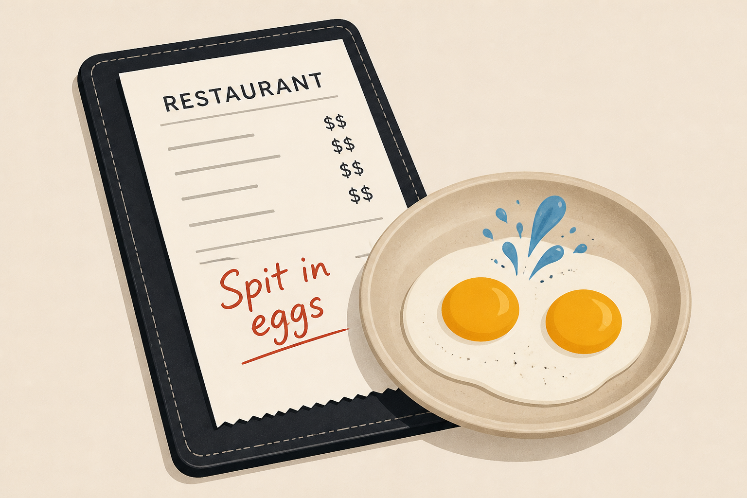 Italian server instructs chef to 'spit in' patron's eggs on restaurant bill