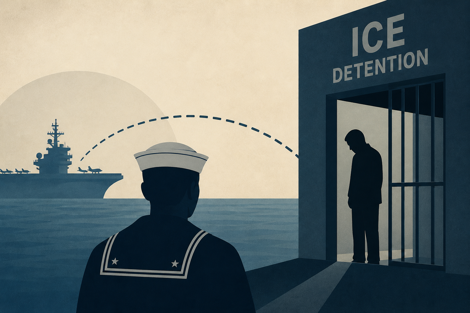 Father of USS Lincoln sailor taken into ICE detention while son deployed in Middle East