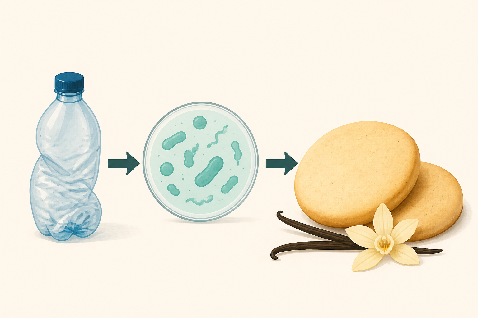 Scientists Develop Microbes That Make Vanilla Cookies Out of Plastic Bottles
