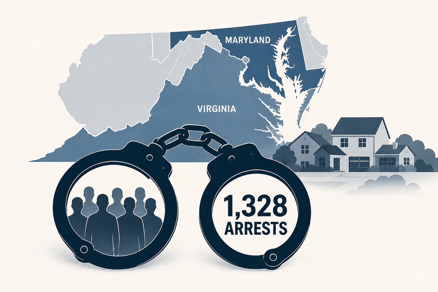 ICE arrests 1,328 illegal immigrants in Virginia and Maryland suburbs