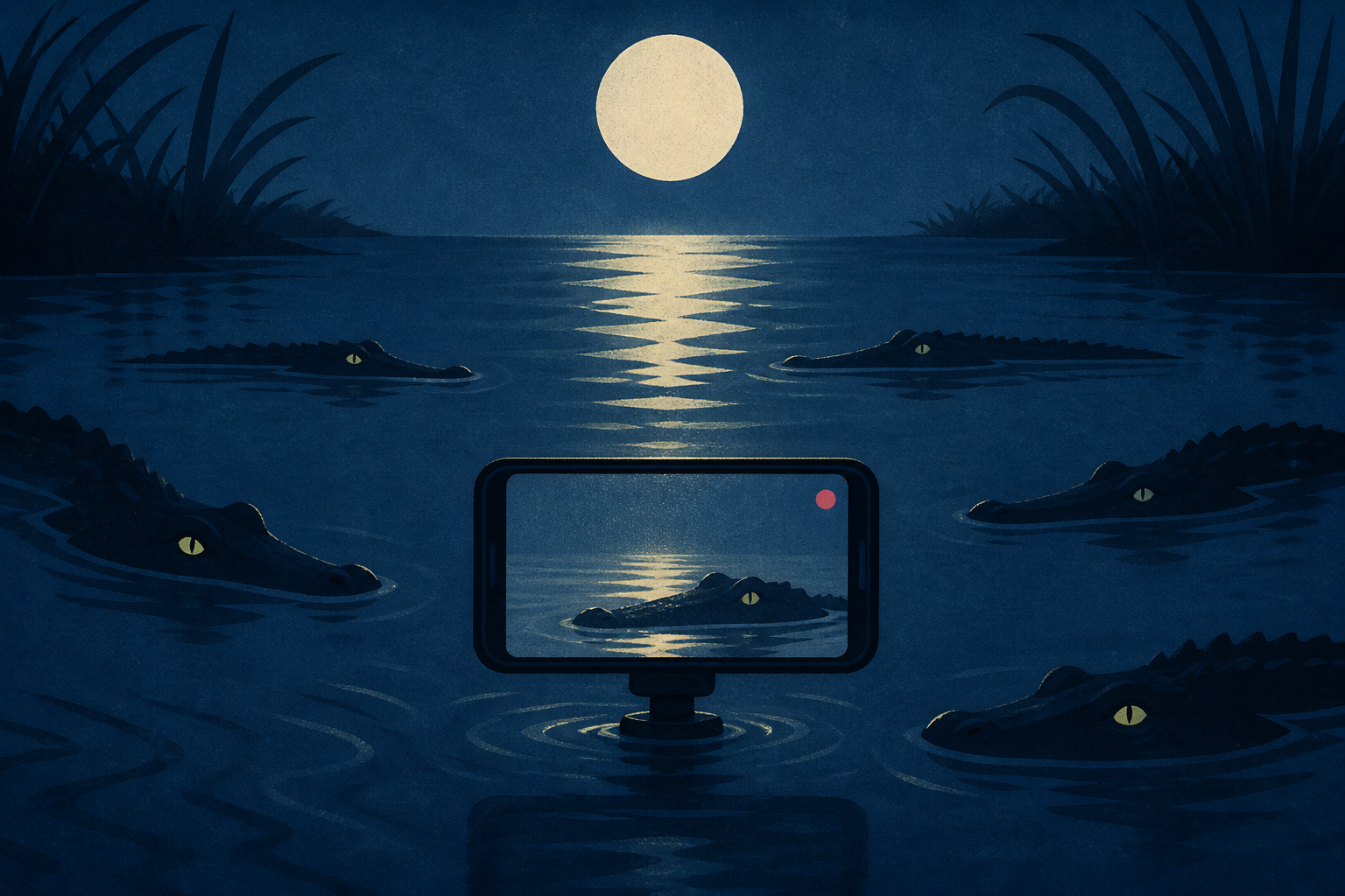 Woman Filming Alligator During Night Swim Doesn’t Realize She’s Being Surrounded. Her Fast Thinking Saved Her Life (Exclusive)