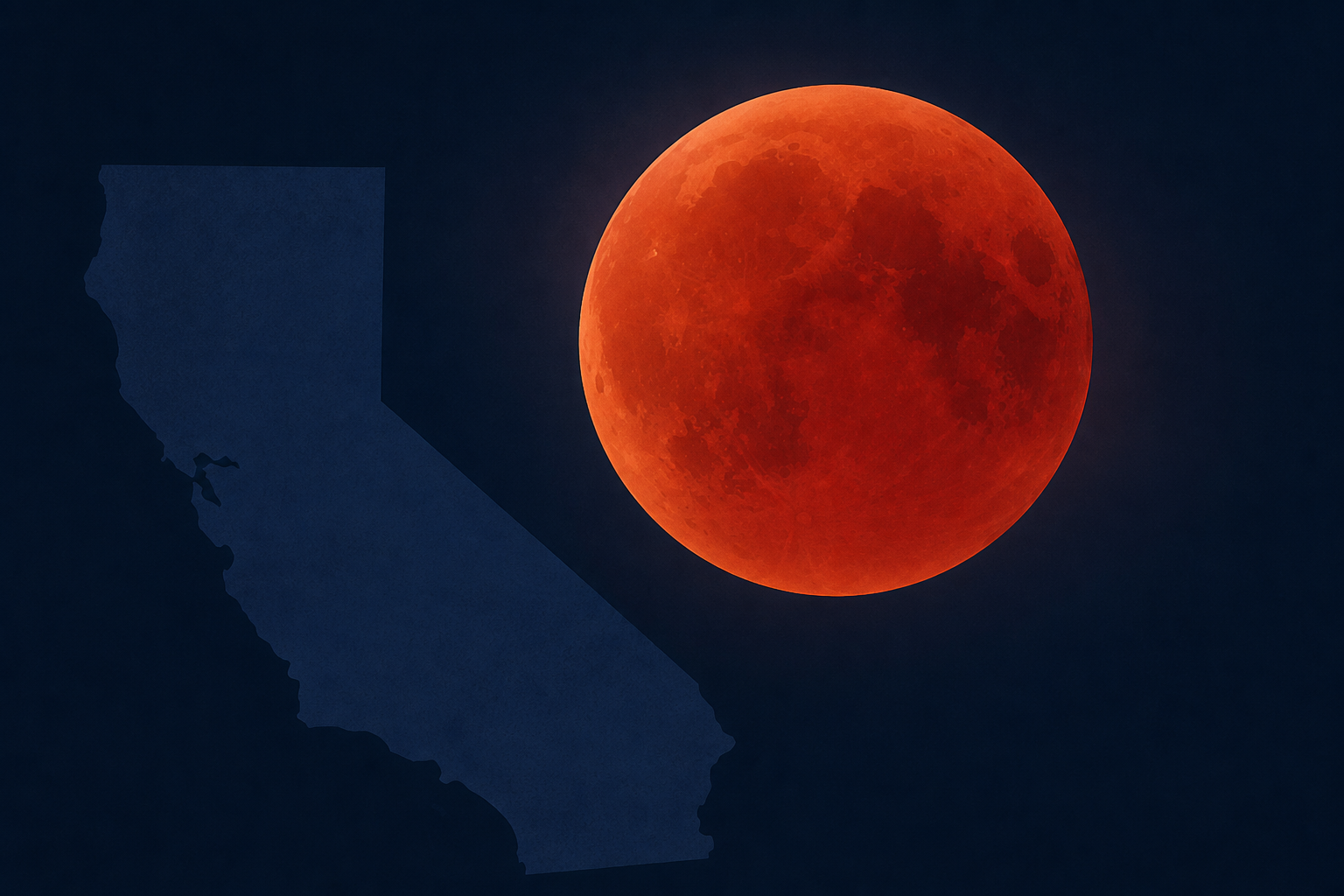 California will see a near-total, reddish lunar eclipse this week