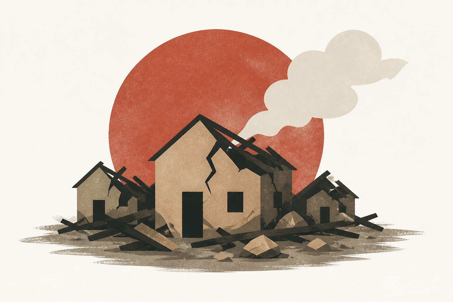 Village of Pomas ravaged and dozens hurt