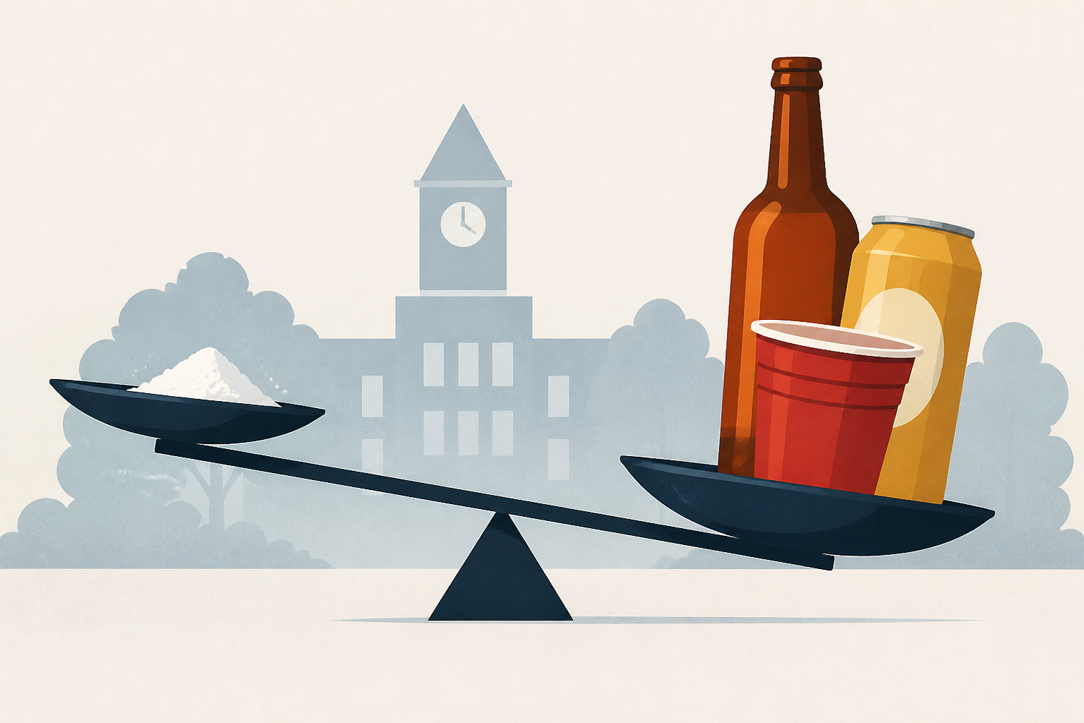 Cocaine isn't the big problem on campus, alcohol is : NPR