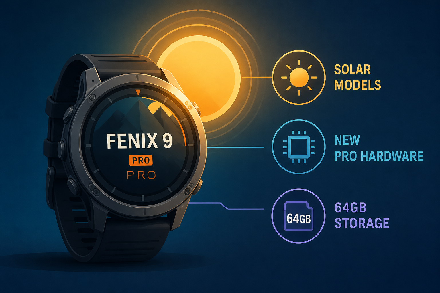 Garmin Fenix 9 brings new Pro hardware, Solar models and 64GB storage