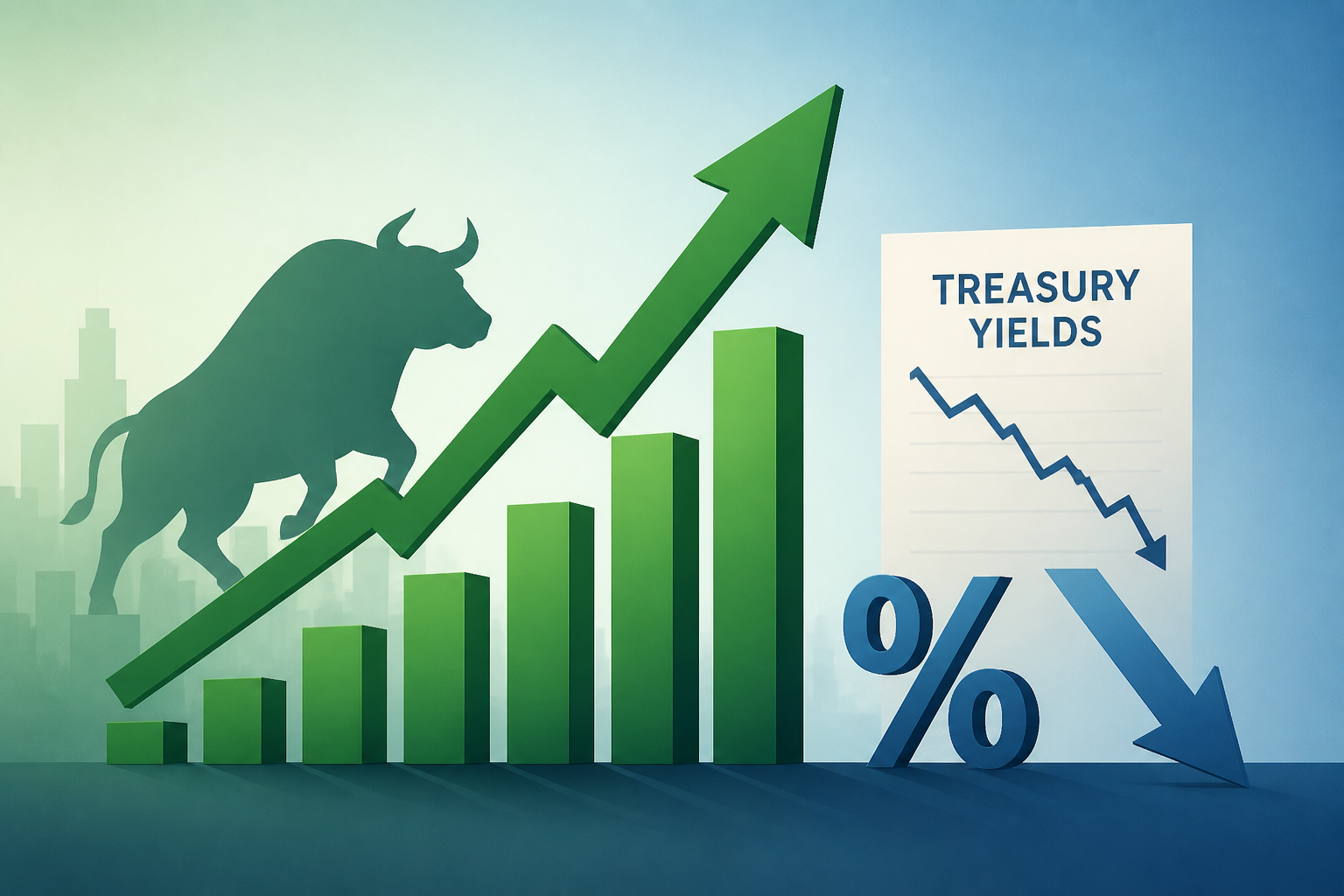 Stock Market Today: Dow Rises As Treasury Yields Fall; Nvidia, Micron, Sandisk Rebound