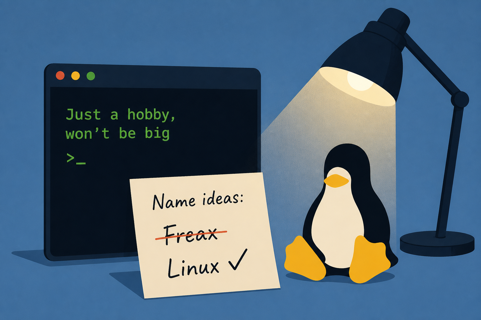 'Just a hobby, won't be big': Linus Torvalds introduced Linux 35 years ago - and almost called it Freax