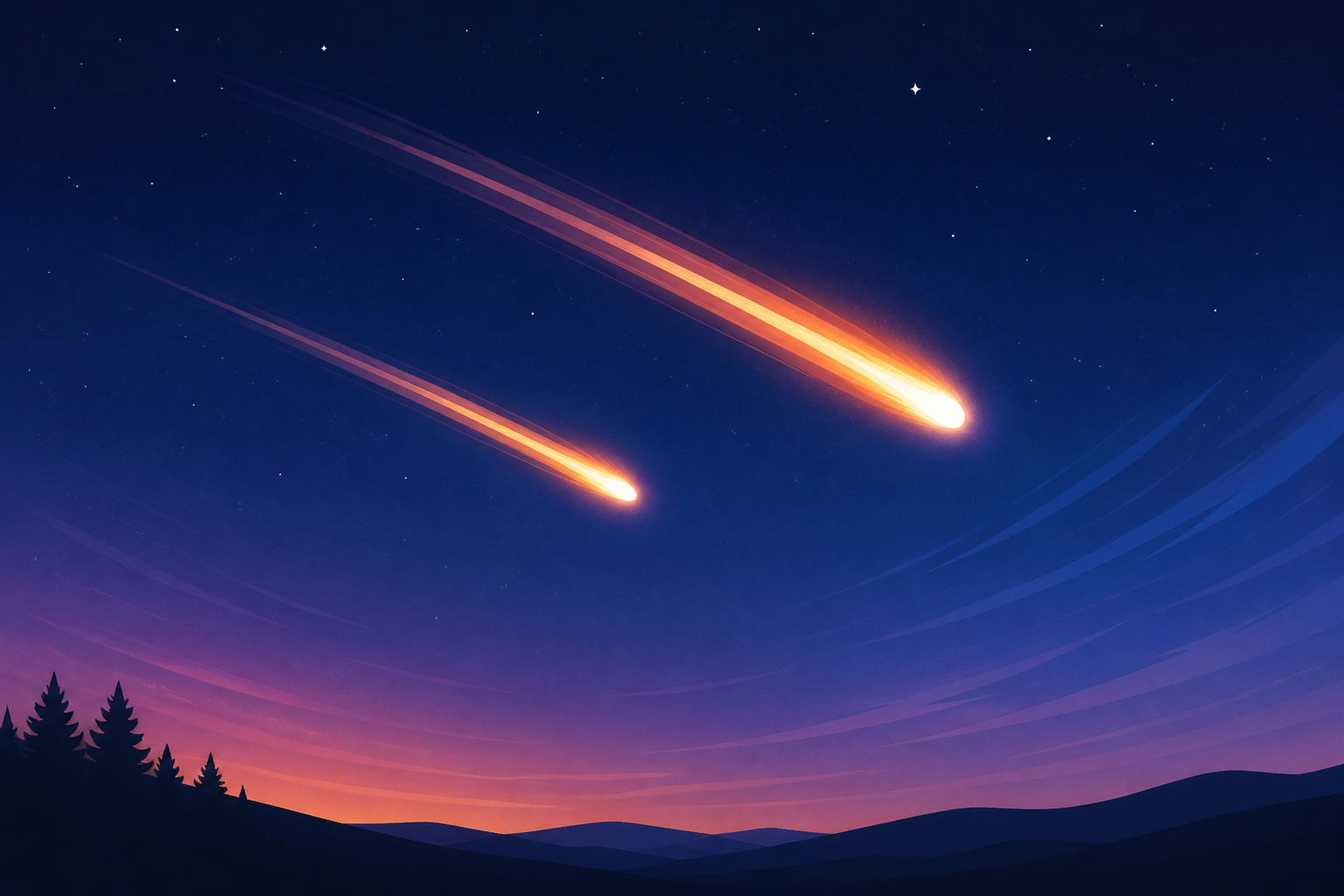Two fireballs spotted soaring across sky during annual meteor shower