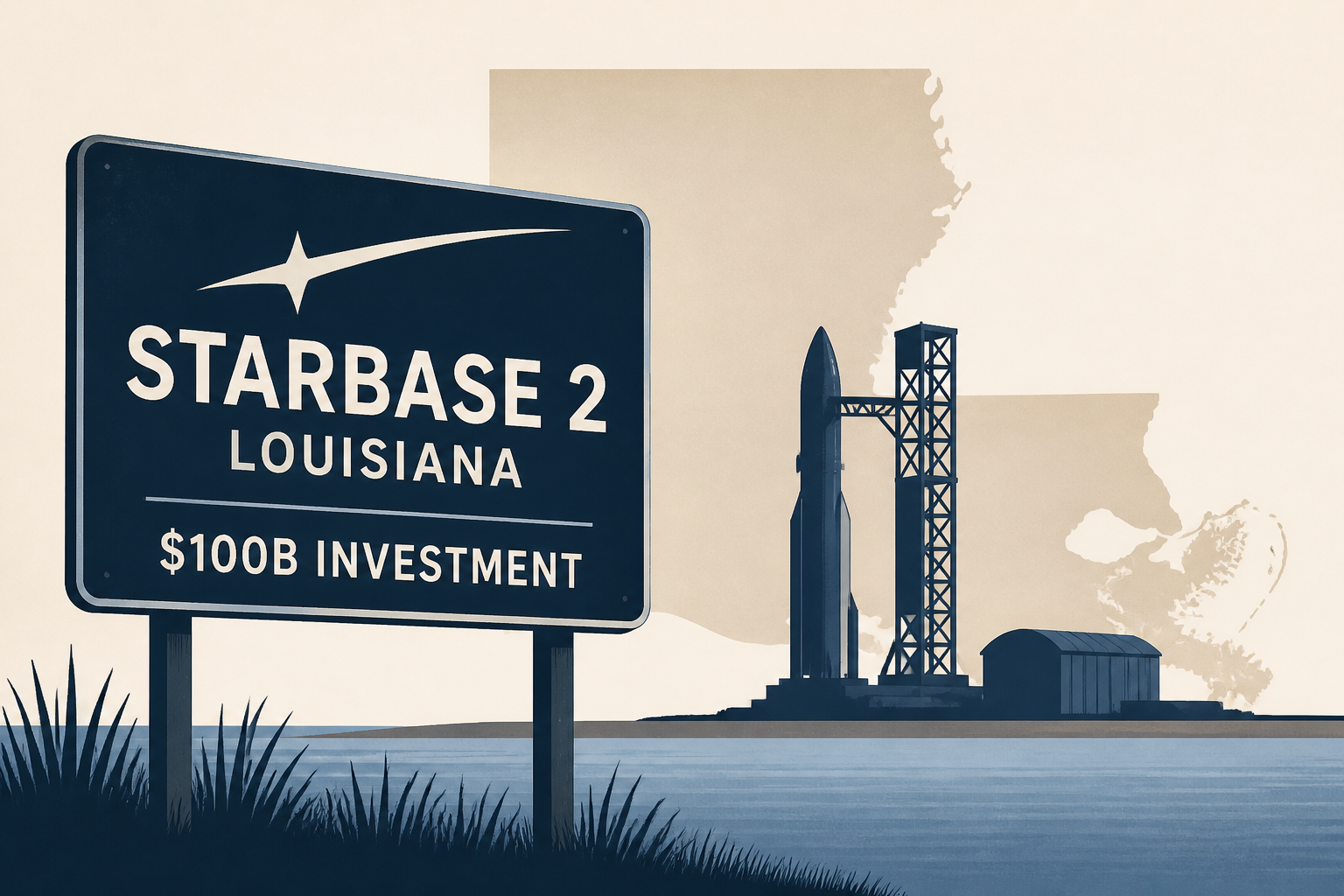 SpaceX will build a second, $100B 'Starbase' spaceport in Louisiana