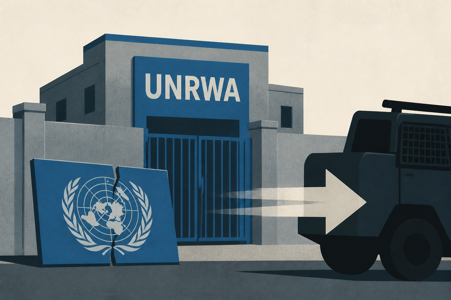 IDF and police evacuate Kafr Aqab UNRWA compound