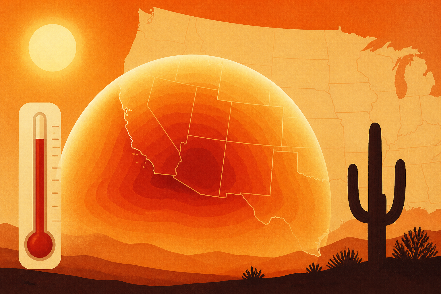 Record-breaking heat dome expected to bring dangerous temperatures to US south-west