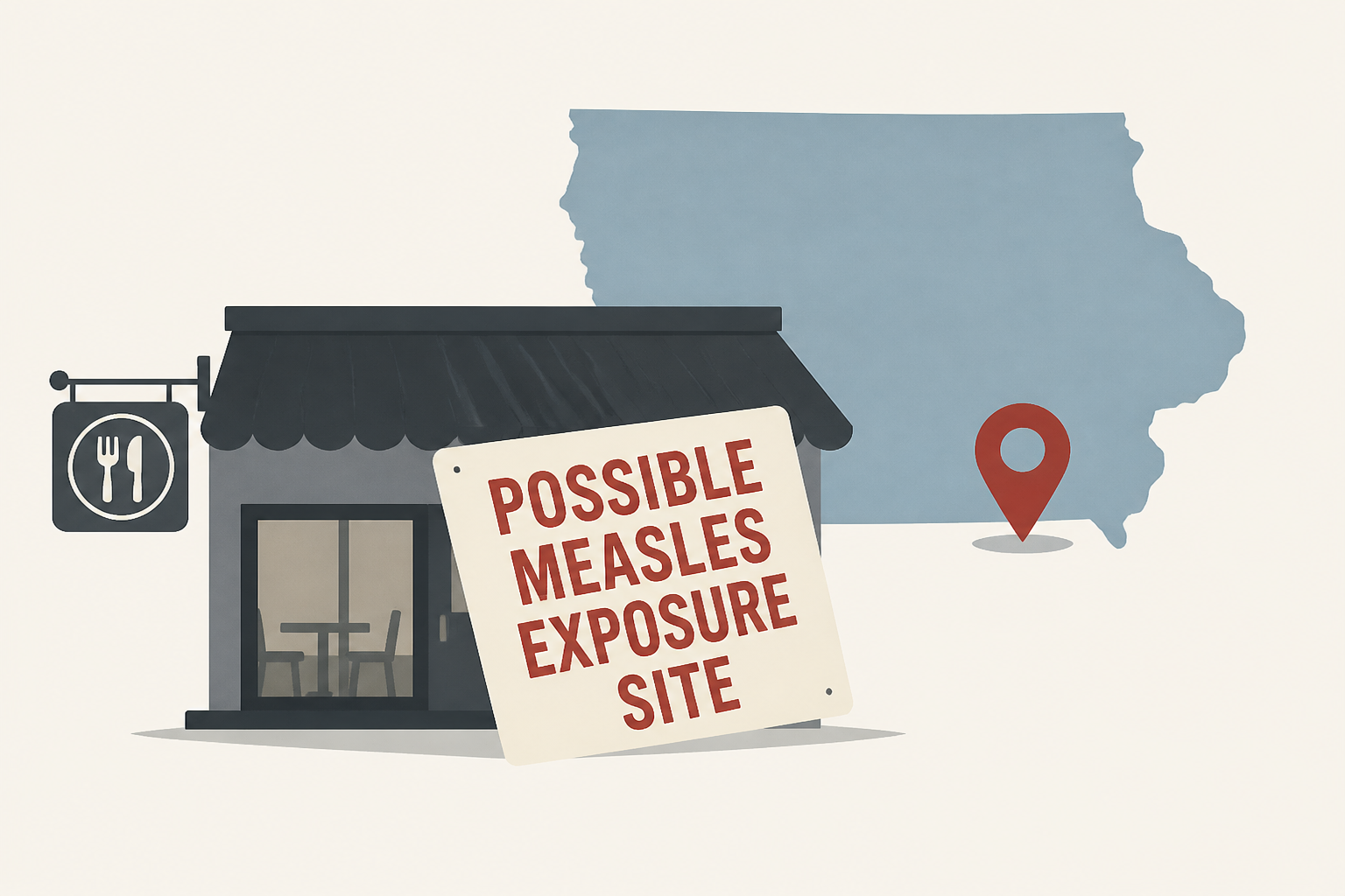 Southern Iowa restaurant struggling after being listed as possible measles exposure site