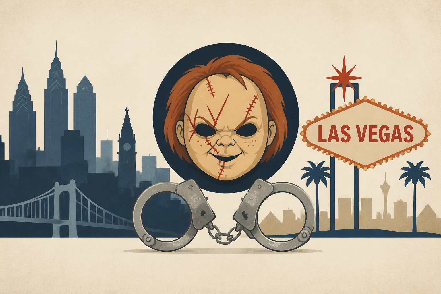 Man accused of terrorizing people while wearing Chucky-style mask in Philadelphia arrested in Las Vegas