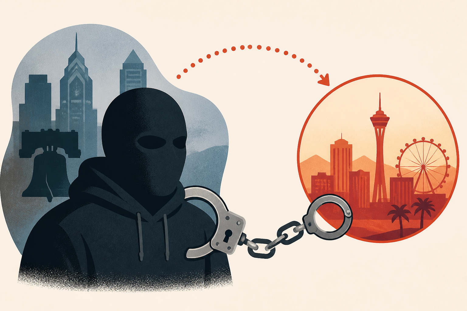 Masked man accused of terrorizing people in Philadelphia arrested in Las Vegas