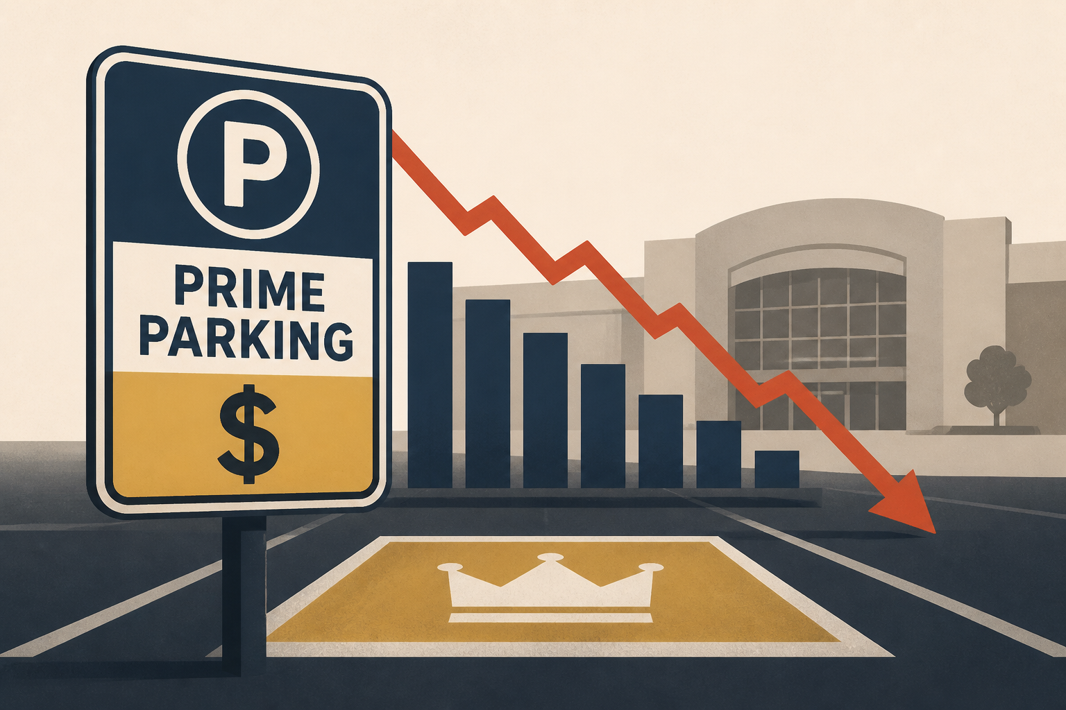 Shopping malls are charging for prime parking. It's not going well