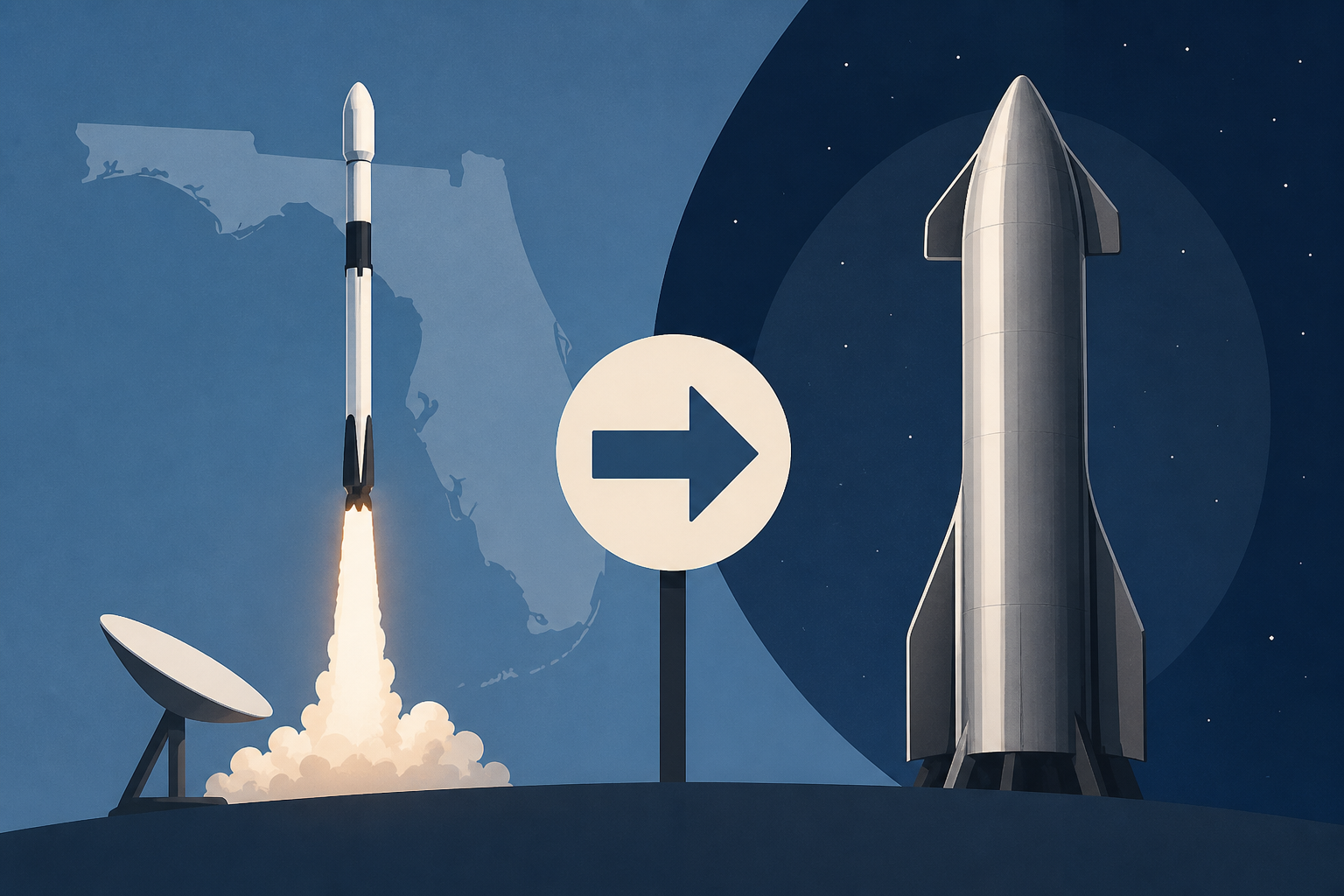 SpaceX Ends Falcon 9 Starlink Flights From Florida to Prioritize Starship