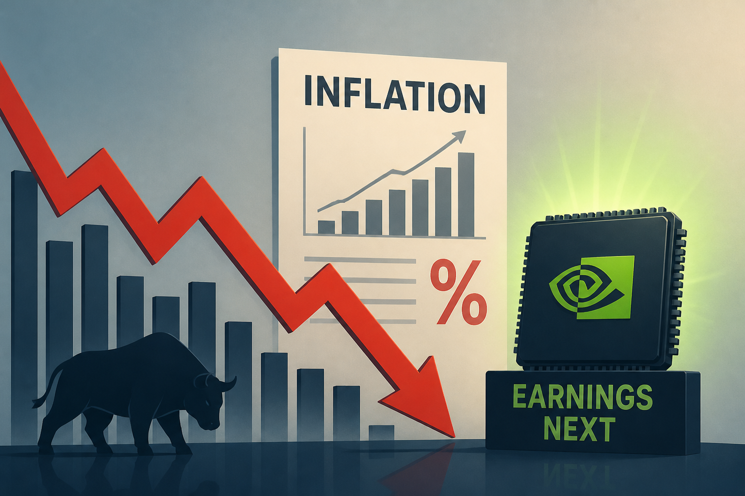 Stock Market Today: Dow Falls On Key Inflation Data; Nvidia Earnings Next