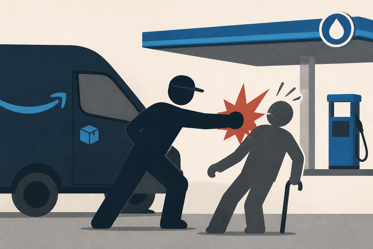 Amazon driver allegedly punches elderly man at Elk Grove ARCO