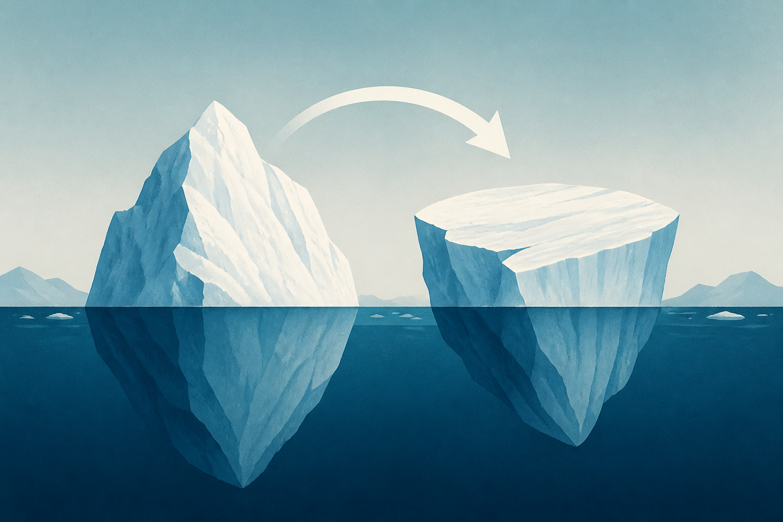 Colossal Iceberg Flips Over in Ilulissat, Greenland