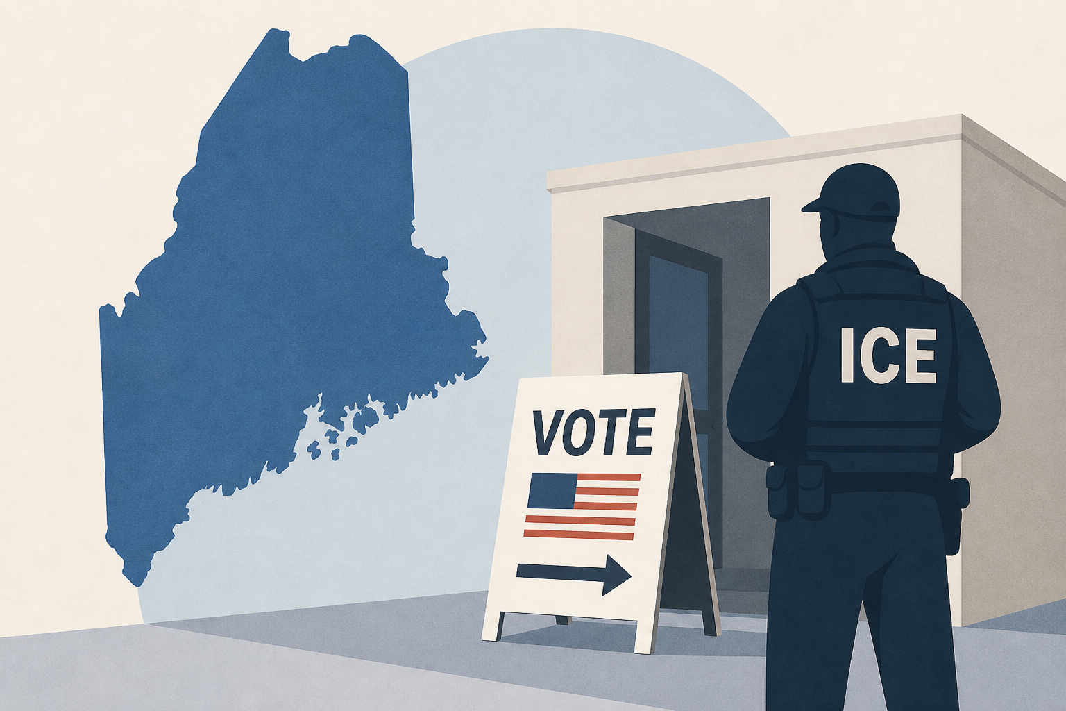 GOP nominee for Maine governor calls for ICE agents at state polling places