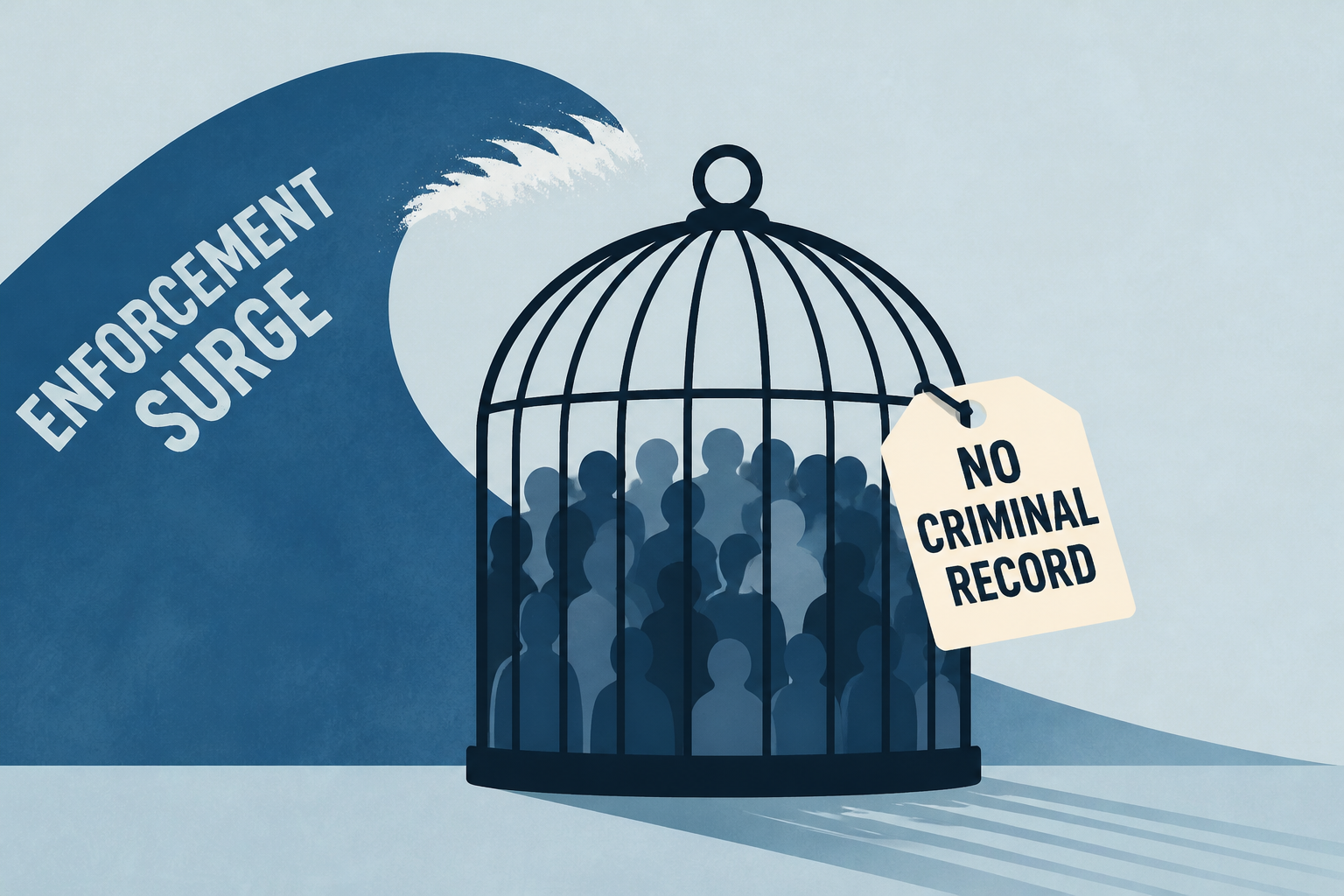 ICE arrested a record number of people without criminal records in summer enforcement surge, new data shows