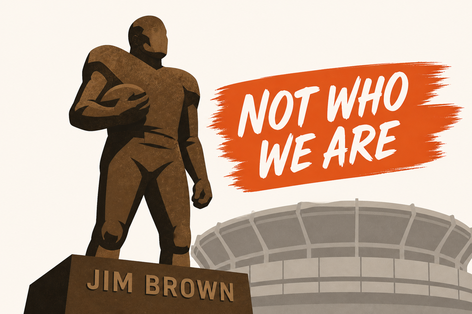 Jim Brown statue outside Browns' stadium used to send Deshaun Watson message